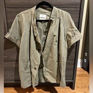 Madewell short sleeve shirt jacket size s